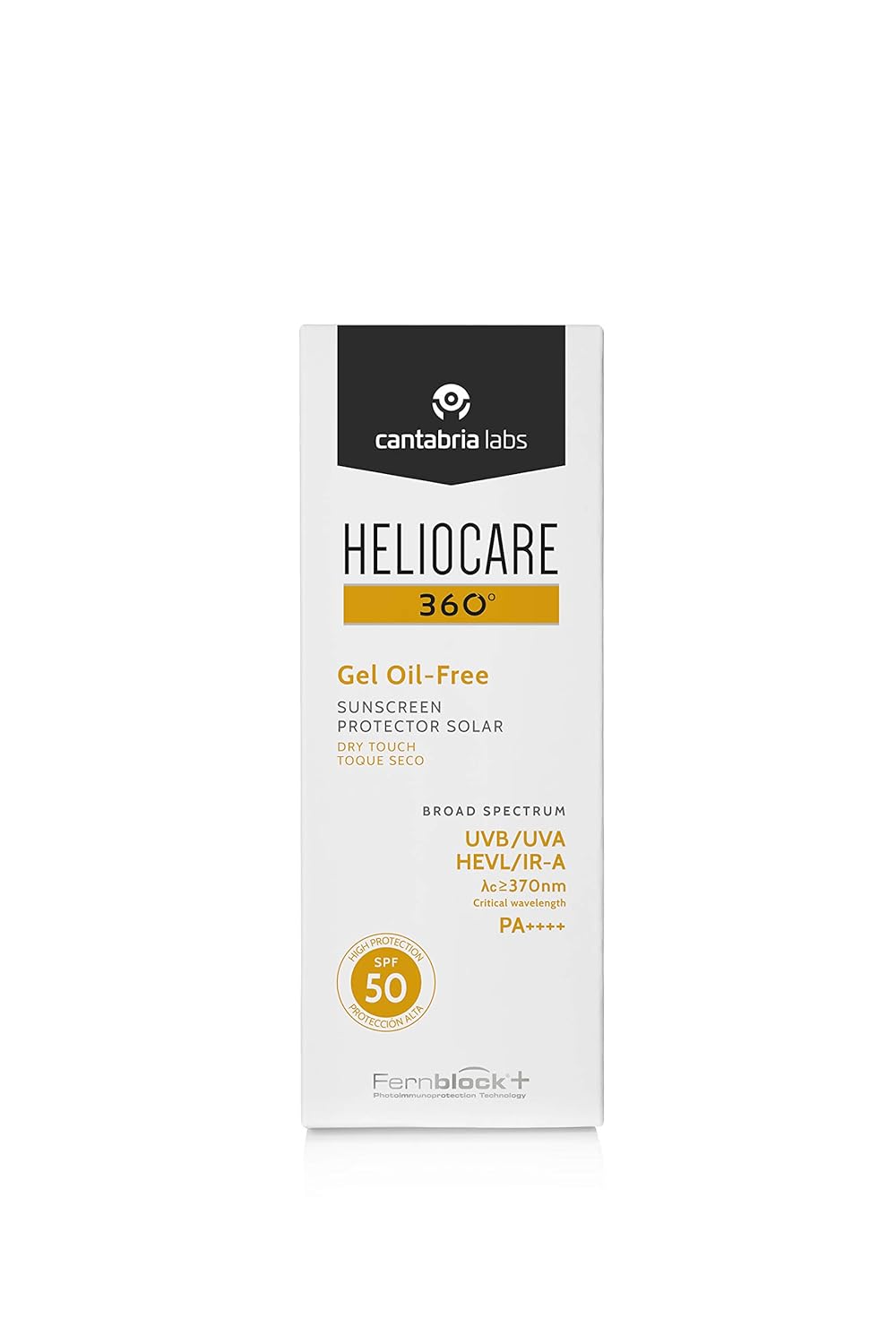 Heliocare 360 Oil-Free Gel SPF 50 50ml / Gel Sunscreen For Face/Daily UVA UVB Visible light Infrared-A Anti-Ageing Sun Protection/Combination Oily and Normal Skin/Matte Finish